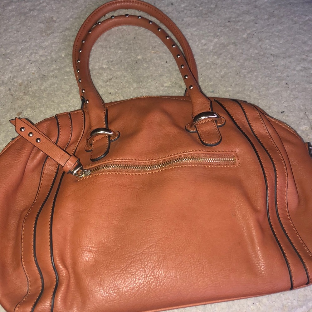 Tan leather purse